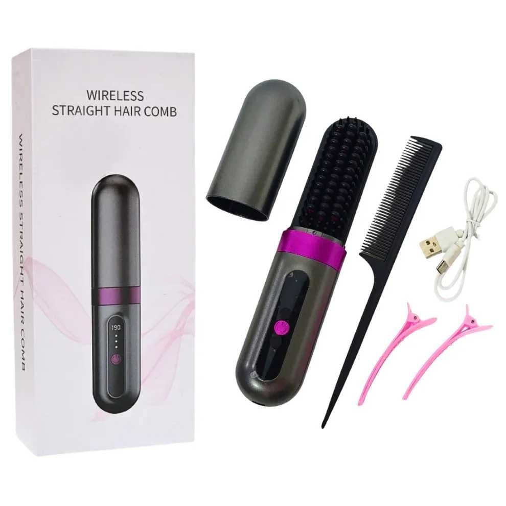 Fast Heating Cordless Hair Straightener Brush