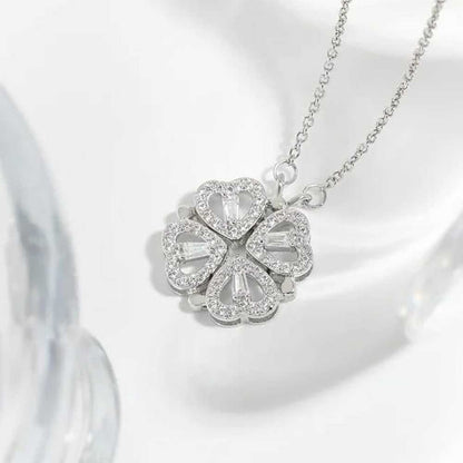 Magnetic Silver Flower Pendent